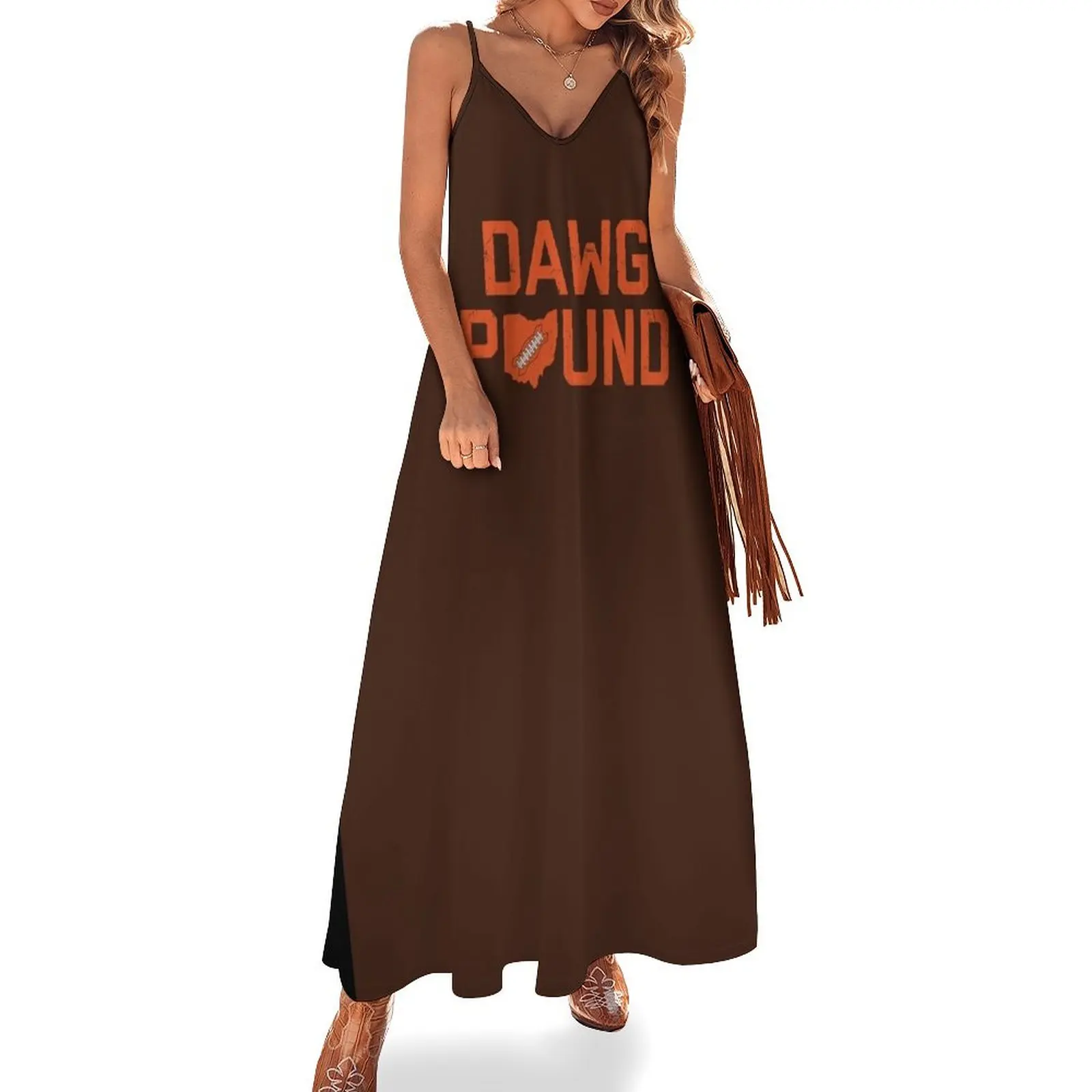 

Dawg Pound - Brown Sleeveless Dress Women's summer dresses summer dresses womens 2025 dress for women
