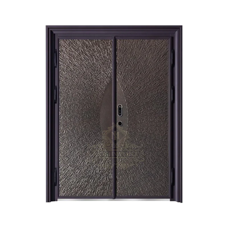 luxury Design Cast Aluminum Bullet Proof Security Entry Double Door For Villa