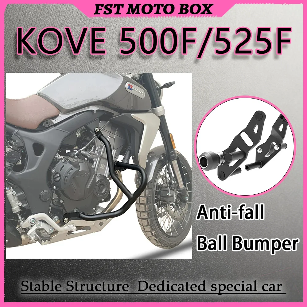FOR Heavy-Duty Motorcycle Crash Bar Upgrade Thickened Steel Shock-Dissipating Anti-Fall Safety Bumper for 500F 525F Enhanced