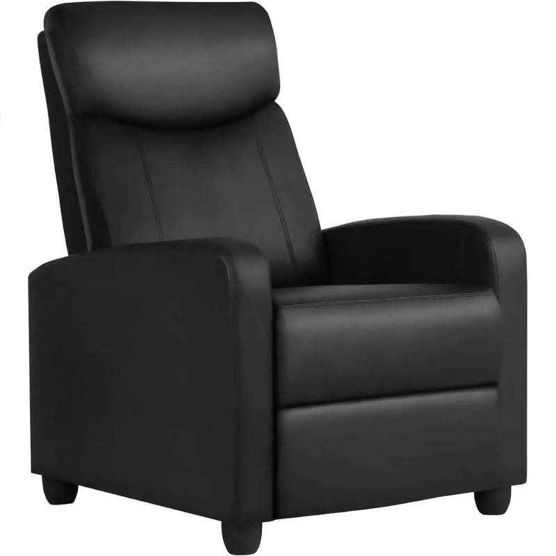 

Faux PU Leather Push-Back Recliners, Black