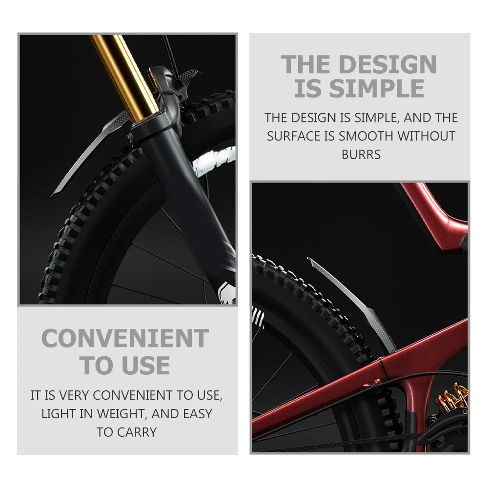 Premium PP Material Bike Mudguard Durable Practical Lightweight Easy Install Cycling Tyre Mudguards Mountain Bikes Accessories