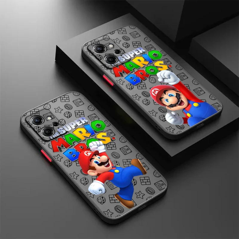 

S-Super M-Marios B-Bros Cute Frosted Translucent For Redmi 8 3 9A 9C 9AT 9 9T 13R 10A 10C 10 11A 12C 12 13C 5G Back Phone Case