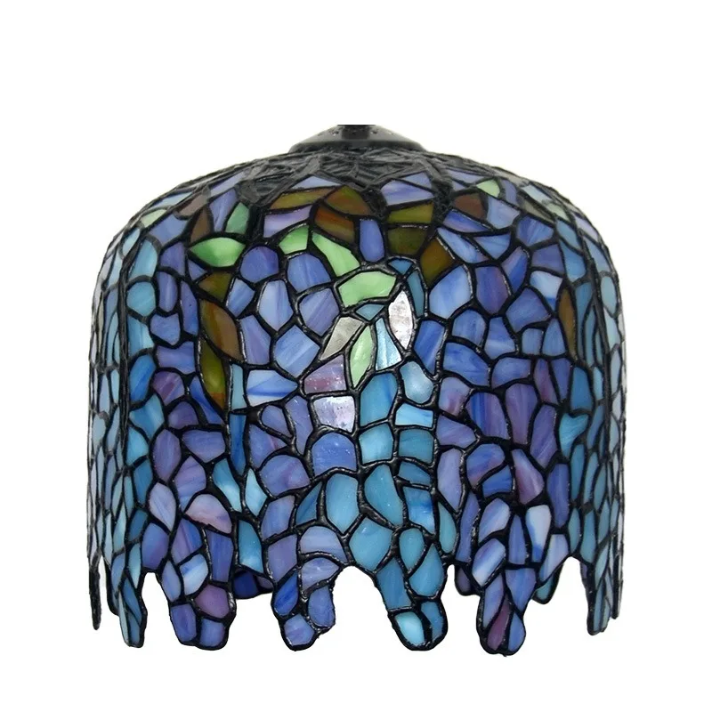 10 inch wisteria desk lamp, bedroom bedside lamp, office glass art decorative desk lamp