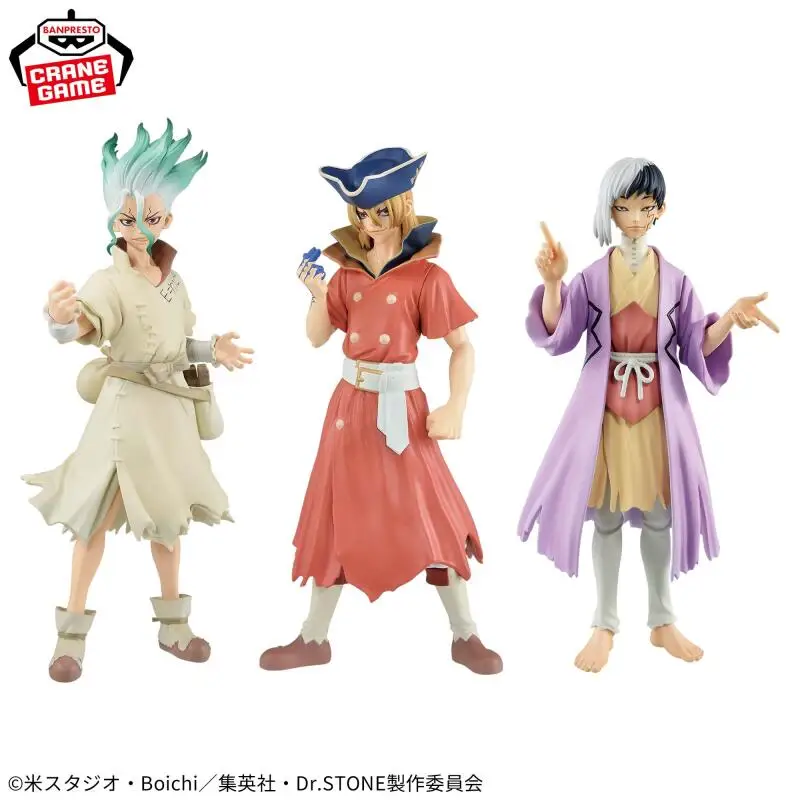 Original Bandai Banpresto Dr.stone Figure of Stone World Ishigami Senku Asagiri Gen Ryusui Nanami Anime Action Figures Model Toy