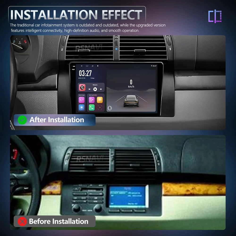 Android 16 Qualcomm For BMW 5 E39 1996 - 2003 E53 X5 M5 2K QLED Android Car Radio Multimedia Video Player GPS CarPlay Head Unit