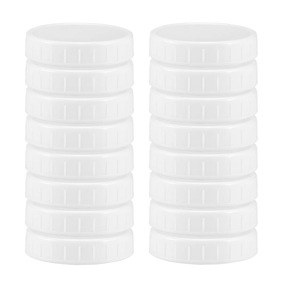 16 Pack Wide Mouth Jar Lids,Plastic Storage Caps for Canning Jars,Leak-Proof and Anti-Scratch