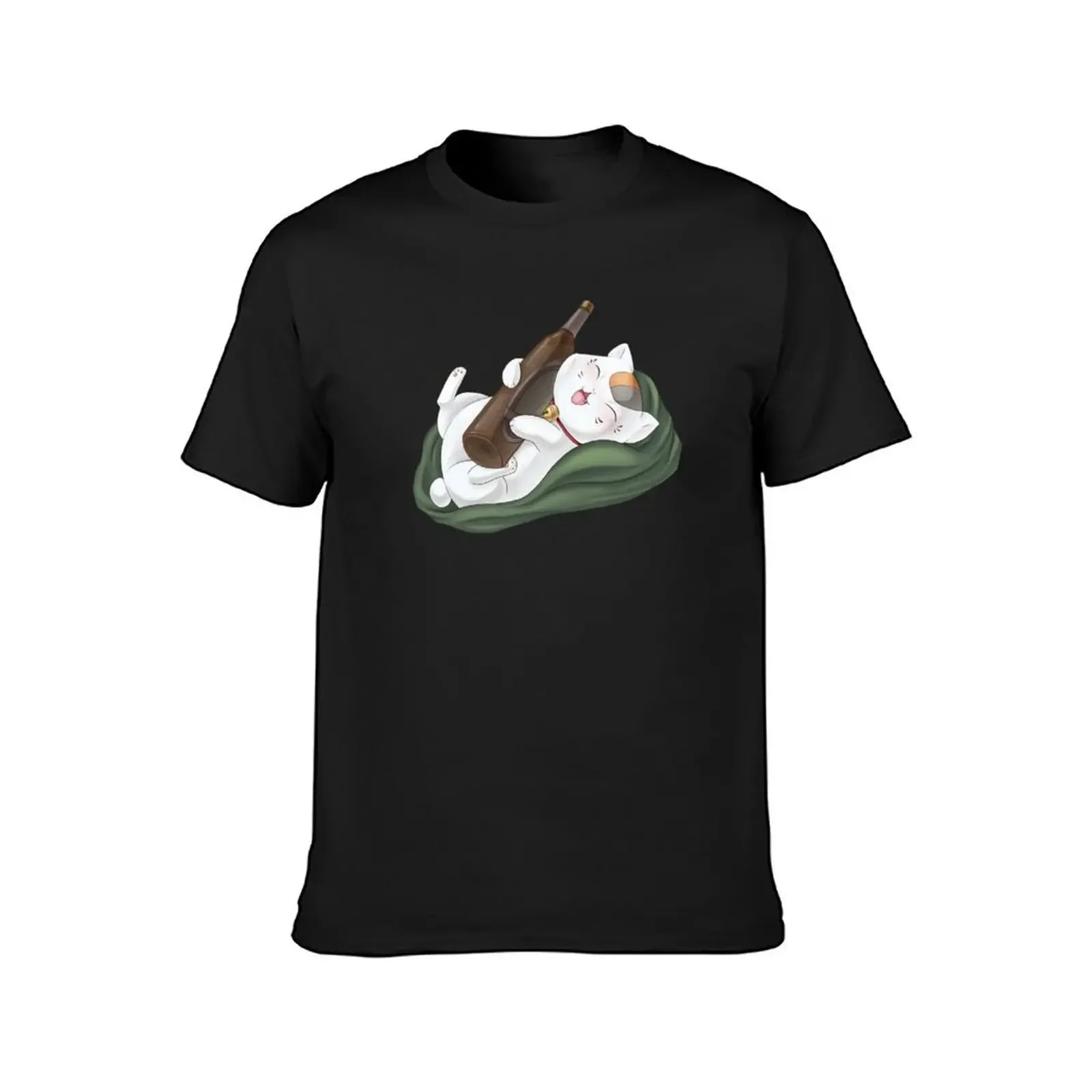 Warm Drink - Nyanko T-Shirt cute tops boys whites sublime heavy weight t shirts for men