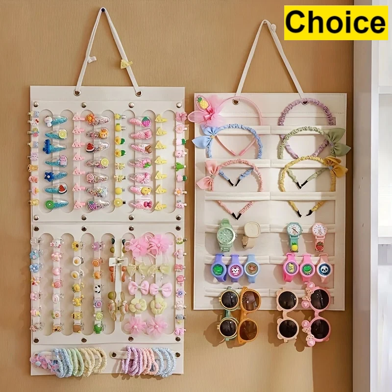 

2/1pcs Hair Accessories Hanging Storage Organizer Wall Decoration Hair Bows Storage Hair Clips Rope Glasses Organizing Storage