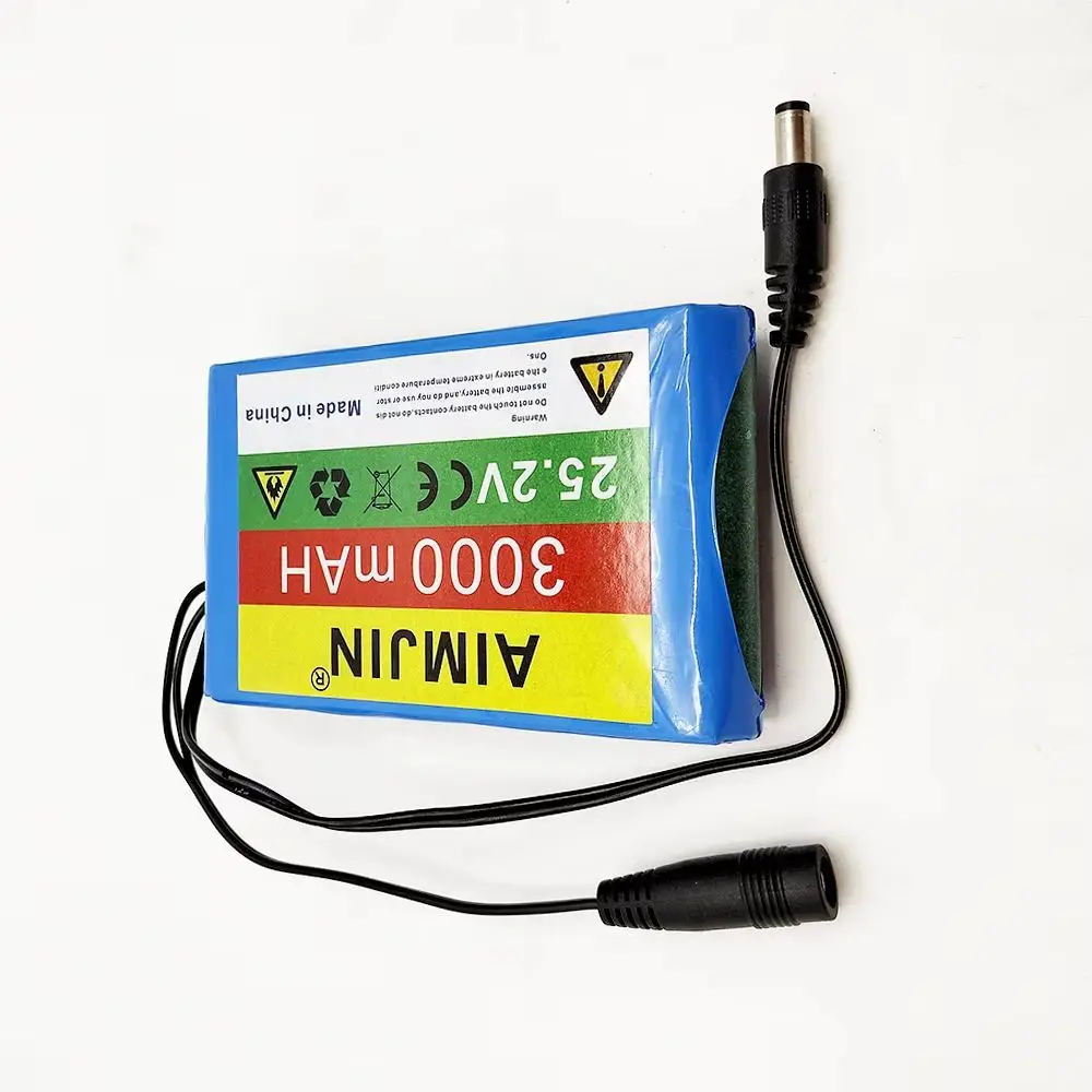 

6s1p battaty 18650 rechargeable lithium battery pack 24V 3Ah, suitable for 25.2v battery with bms+charger