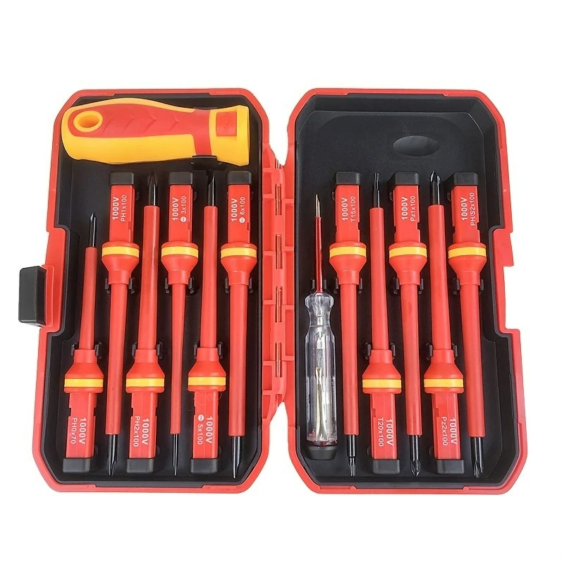 

13-in-1 1000V Insulated Screwdriver Set | VDE Certified for Live Electrical Work | Includes Voltage Tester