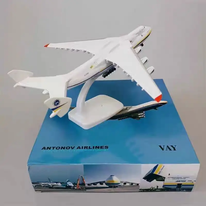 20CM 1:400 Scale Ukraine Antonov An225 Transport Airplane Diecast Model With Base And Landing Gear Aircraft Collection Display
