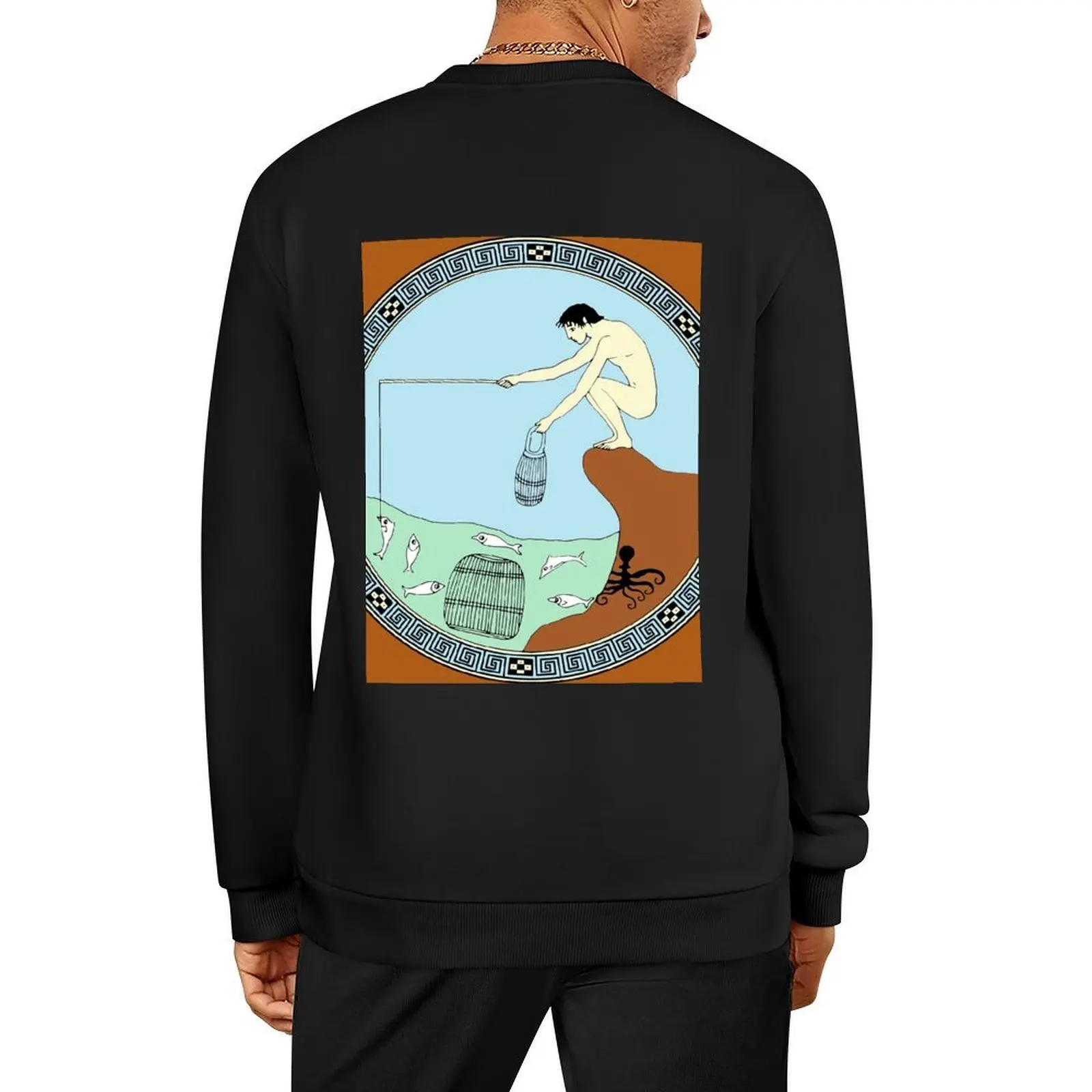 

Greek Fishing Boy Pullover aesthetic clothing autumn mens clothing anime clothing anime sweatshirt