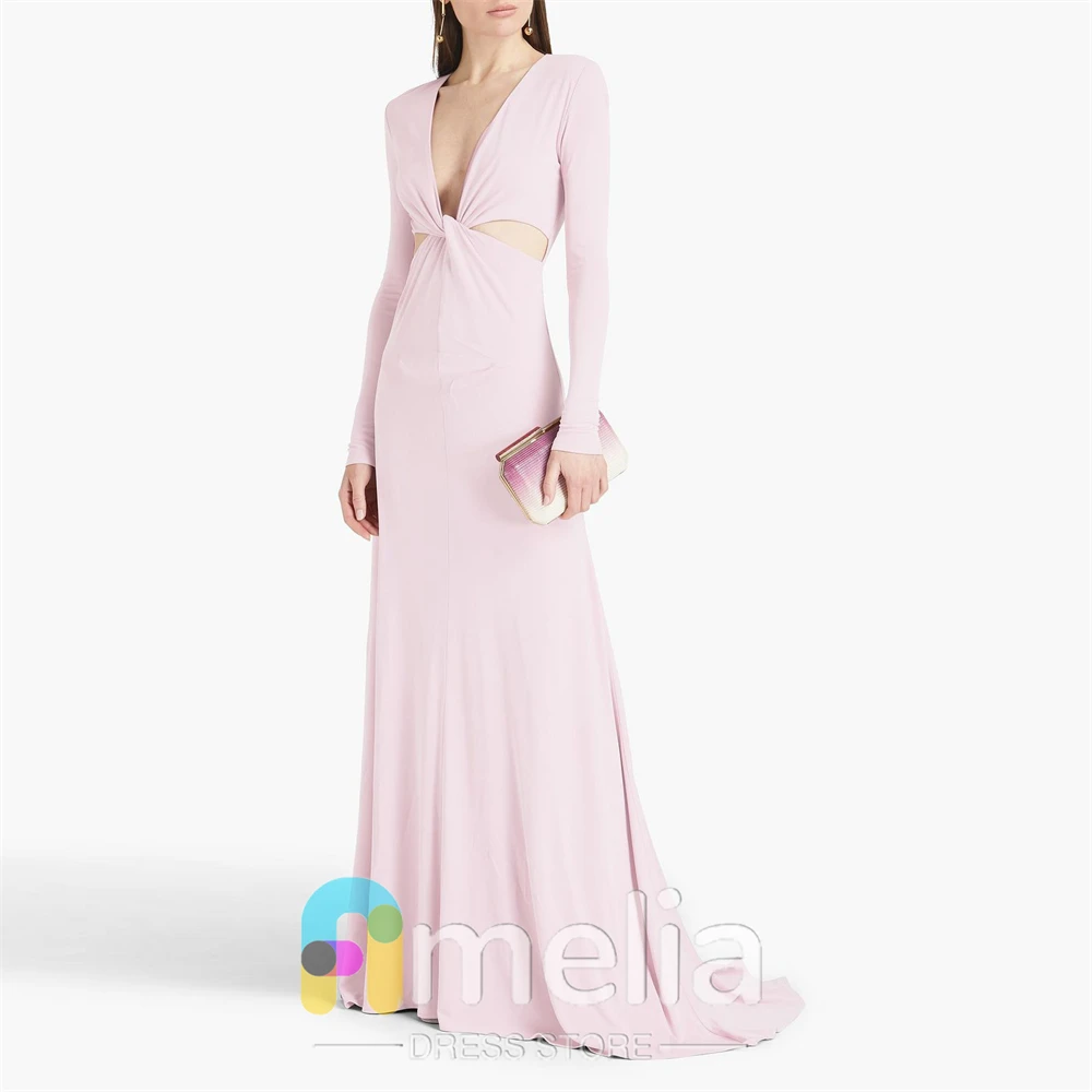 Amelia Elegant Party dresses Woman V Neck A-Line Long Evening Prom Dresses for Special Occasions Formal Gowns For Dubai 2024