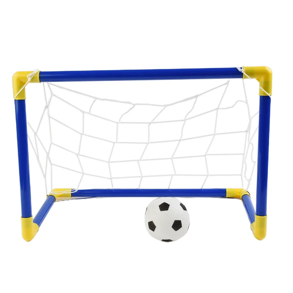

Portable Indoor Mini Folding Soccer Plastic Goal Post Net Set Pump Home Game 45CM Indoor Outdoor Football Goal Children's Sports