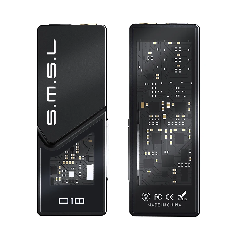 Портативный USB сбалансированный ЦАП SMSL D10, цифровой музыкальный усилитель для наушников CS43131x2, чип ЦАП 4,4 мм DSD256 PCM 32 бит/384 кГц
