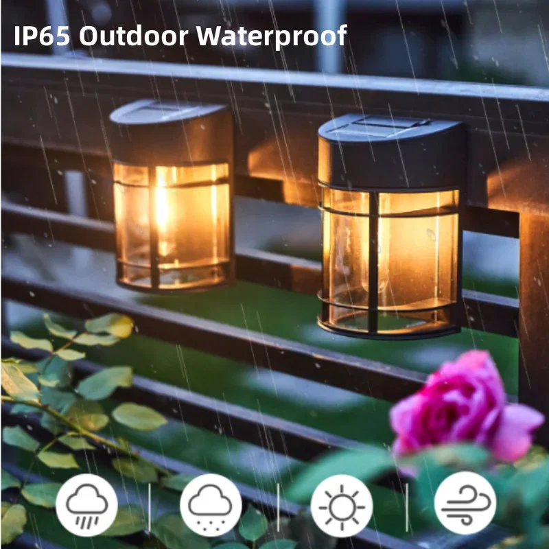 Led solar luz do jardim ao ar livre à prova dwaterproof água inteligente sensor de controle luz pátio cerca varanda escada decoração solar lâmpada parede