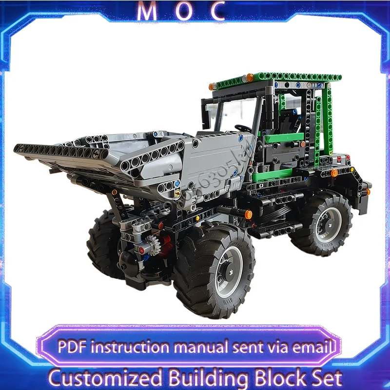 1341 PCS 42129 Alternative Model Mini Dumper Loader Tractor TrailerModel Technology Building Blocks Creative Children Toys Gift