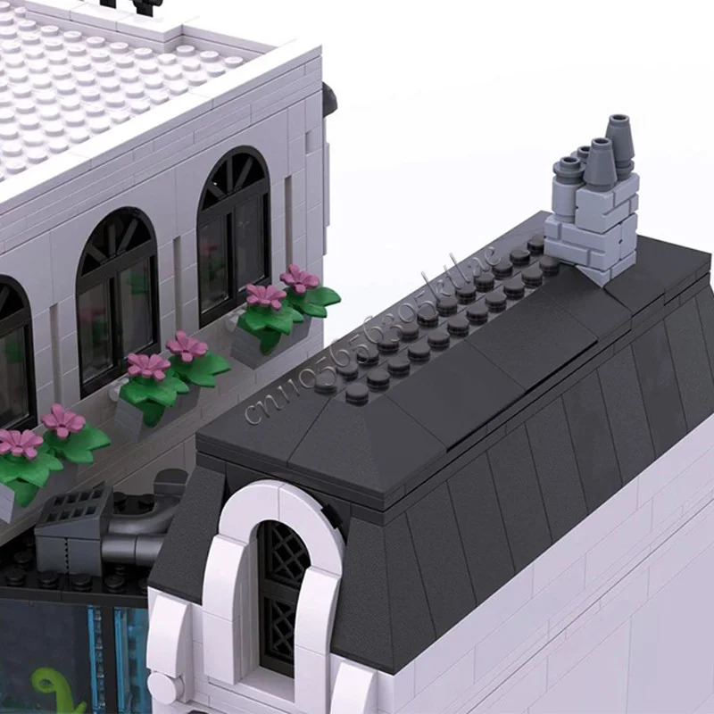 1807 Uds casa calle Skybridge ciudad Modular MOC personalizar bloques de construcción Modular ladrillo modelo educativo DIY juguetes para vacaciones regalos