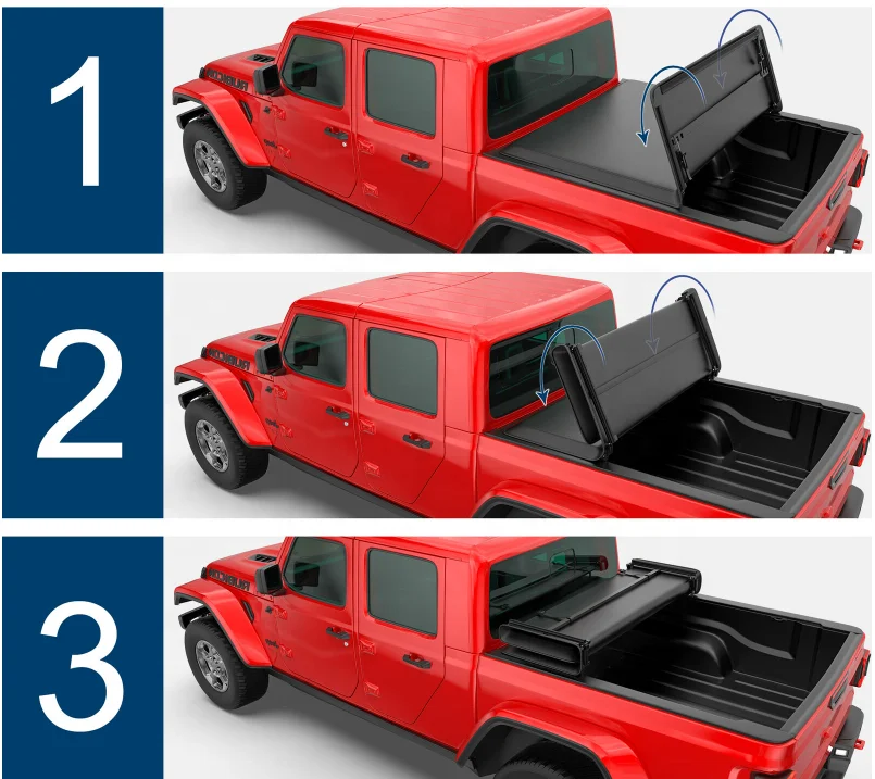 New Soft Marine Vinyl Tri-fold Roller Shutter Cover For Chevy For Silverado For GMC Sierra 5.8ft Truck Bed