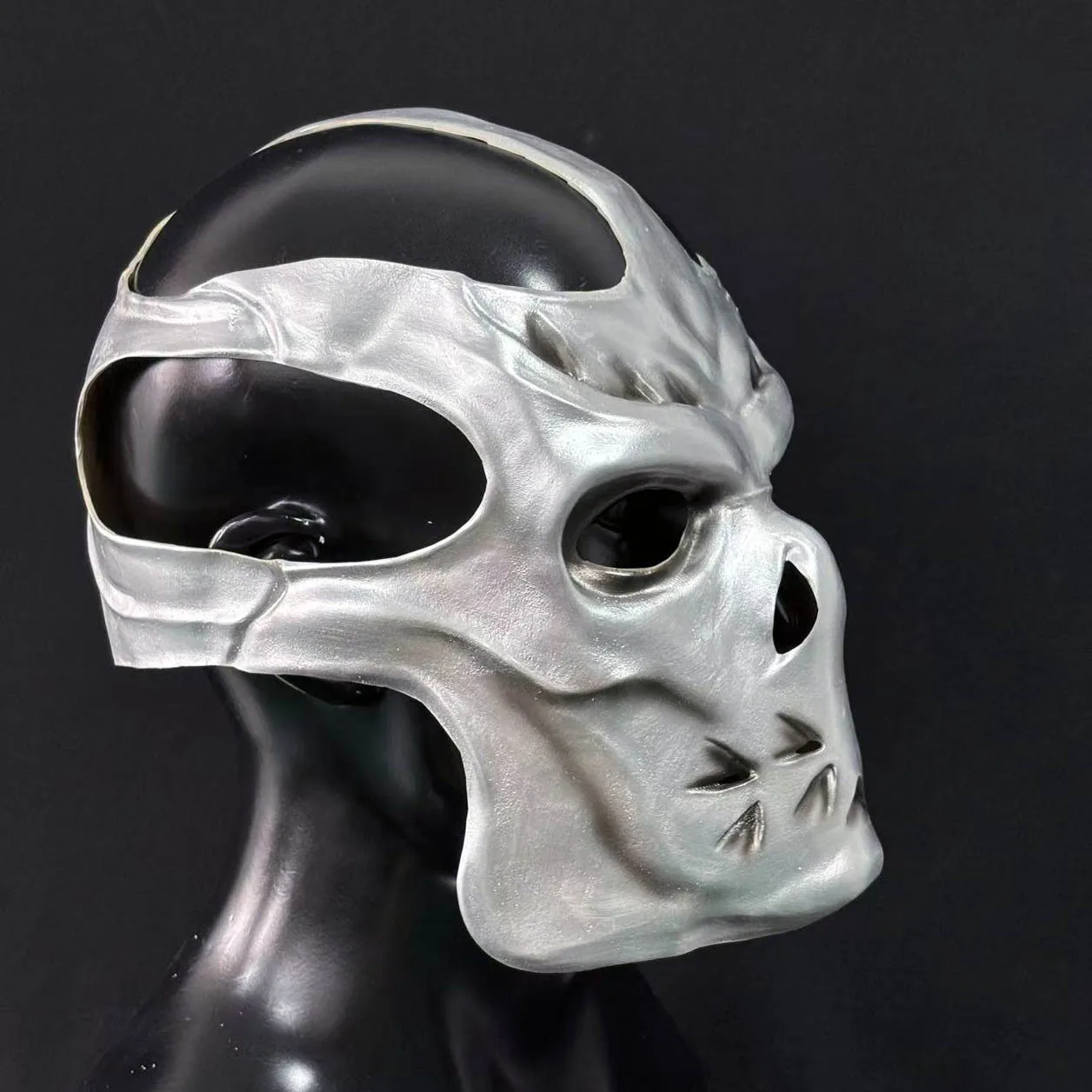 Halloween Gruseliger Totenkopf-Maske aus Naturlatex, Vollkopfmaske für Halloween-Party, Cosplay und Kostümpartys – Detail 5
