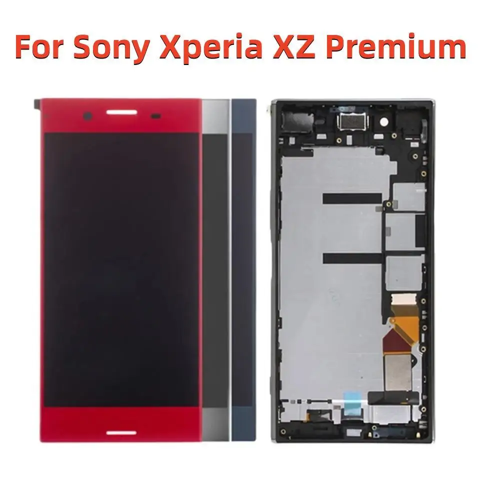 

5.5" Original LCD For Sony Xperia XZ Premium LCD Display Touch Screen Digitizer Assembly With Frame For SONY XZP G8142 G8141 LCD