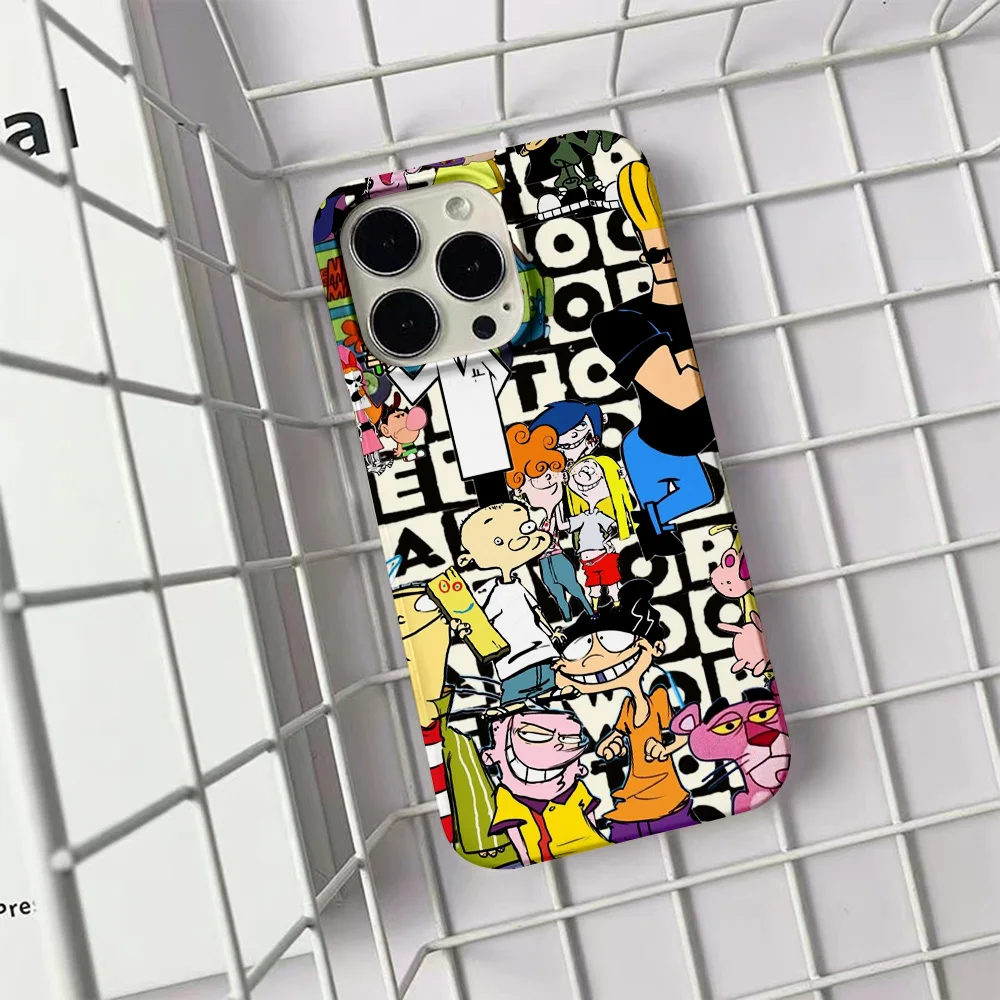 حافظة هاتف كرتونية جميلة لهاتف آيفون 16 15 14 13 12 11 Pro Max X XS XR XSMax 7 8 Plus غطاء صلب لامع