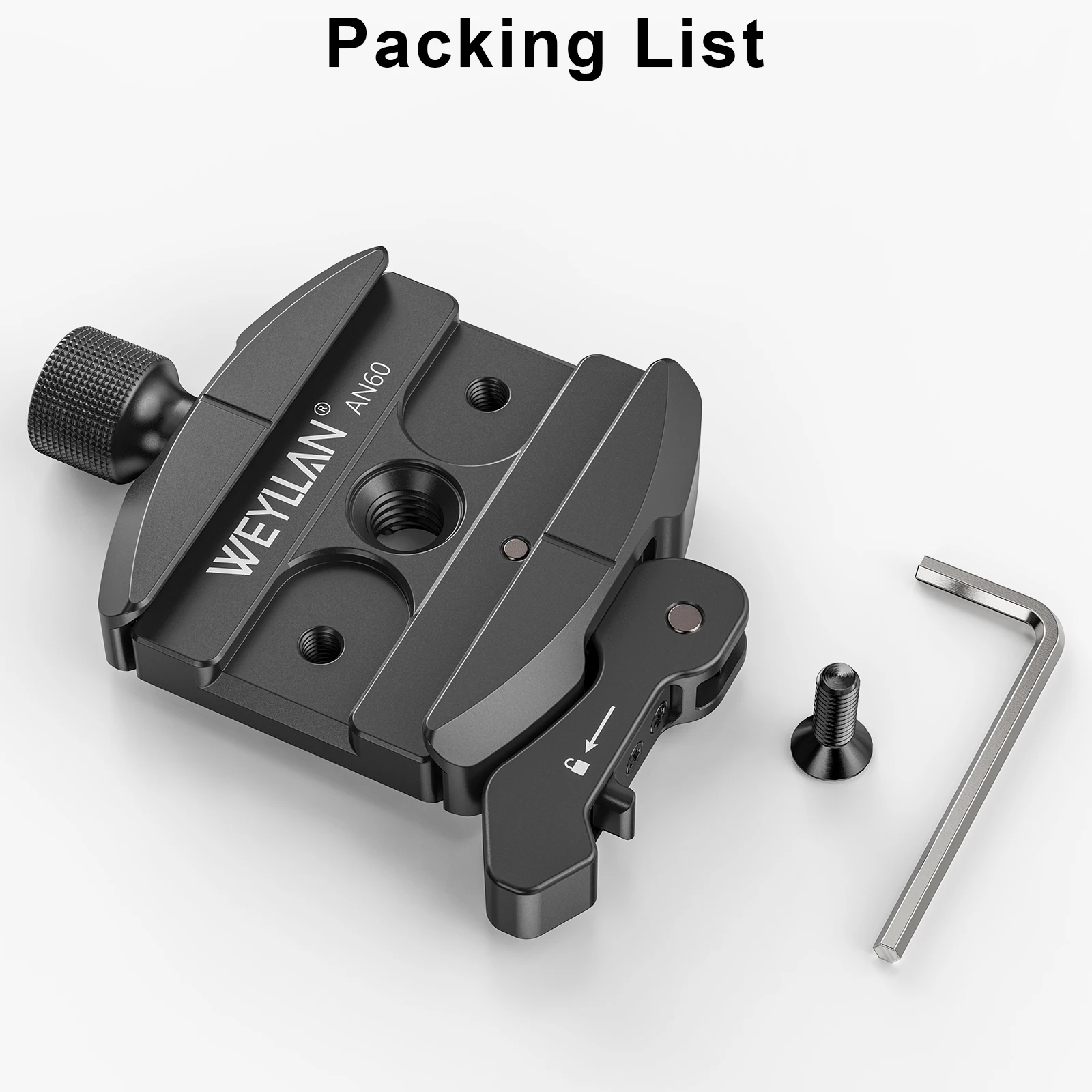 WEYLLAN AN60 Schnellspannklemme Arca Swiss Hebelklemme für Magpul Mlok Zweibein Stativ Schießstabilisierungszubehör – Detail 7