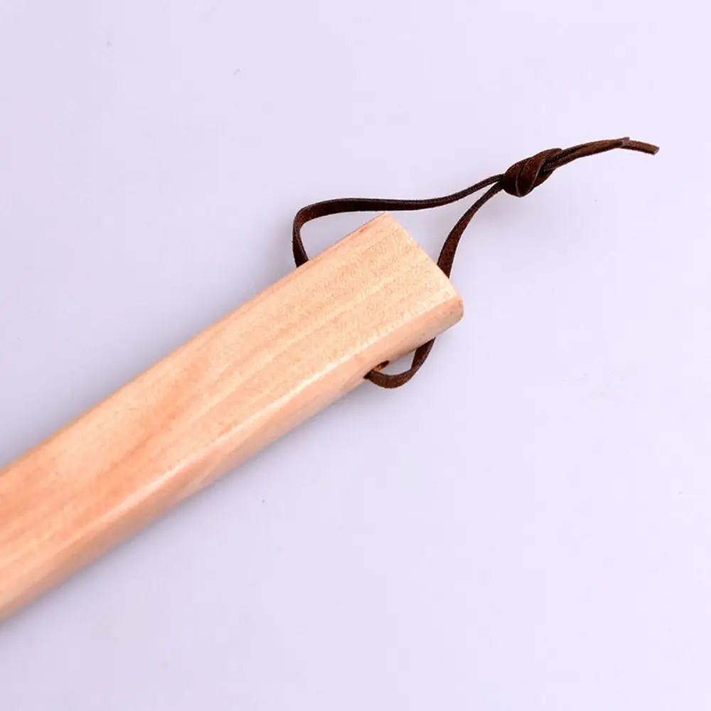 

Hanging Shoe Horn Extra Long Handle Easy on Off Shoehorn Lifter Wood Easy Remover Seniors Put on Shoes Tools