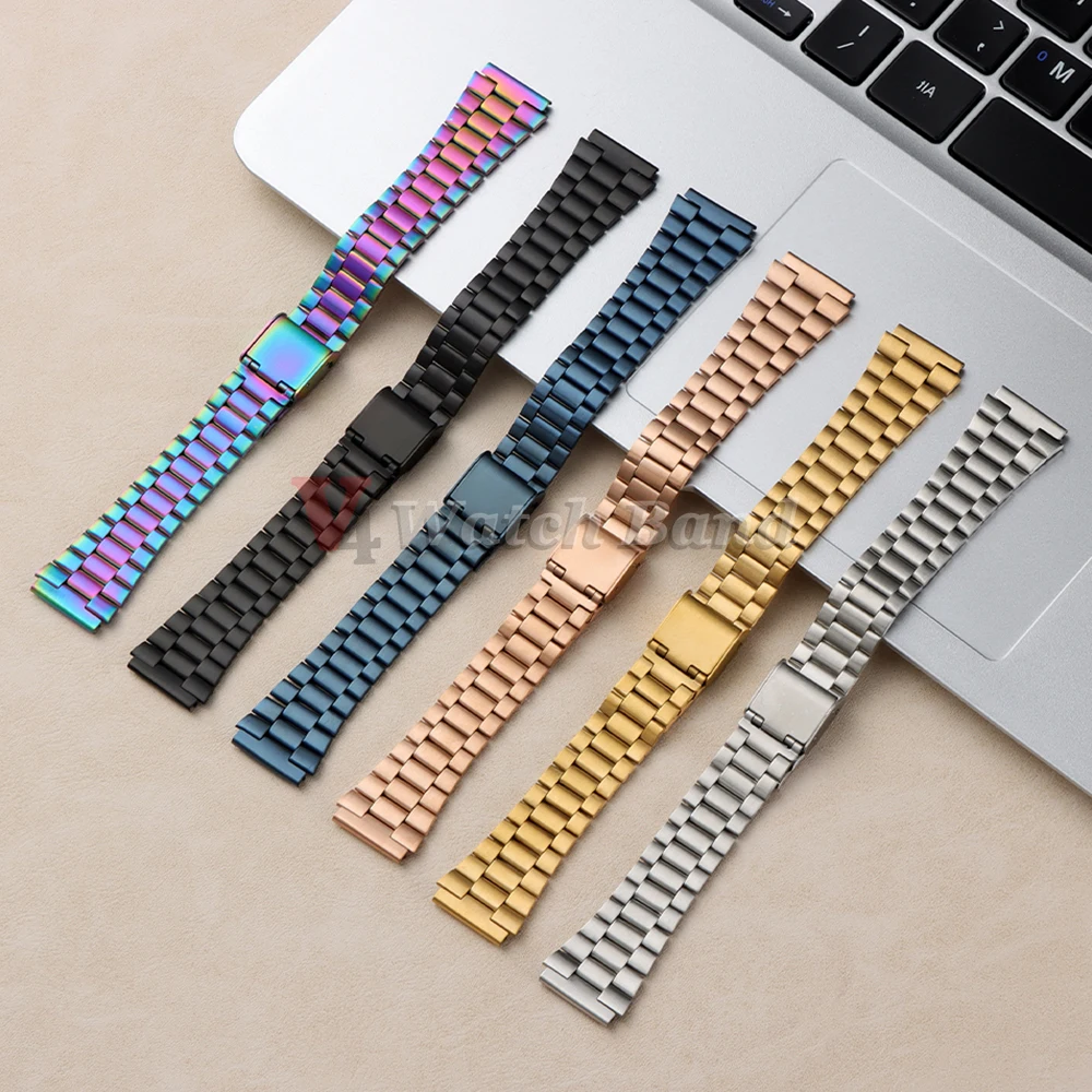 18mm Stainless Steel Watchband for Casio for F91W F84 F105/108/A158/168 AE1200/1300 SGW400 AQ230 AE500W Bracelet Men Metal Strap