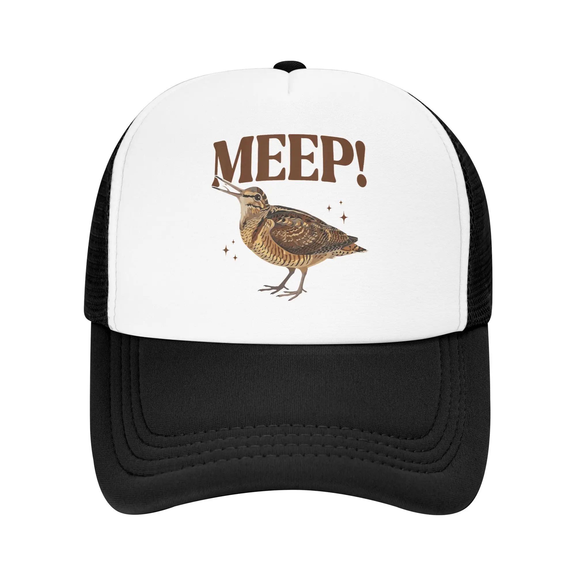 Meep Bird Meme American Woodcocks Bird Trucker Hats Men Sport Sun Hats Racing Cap Adjustable Snapback Caps Mesh Baseball Cap