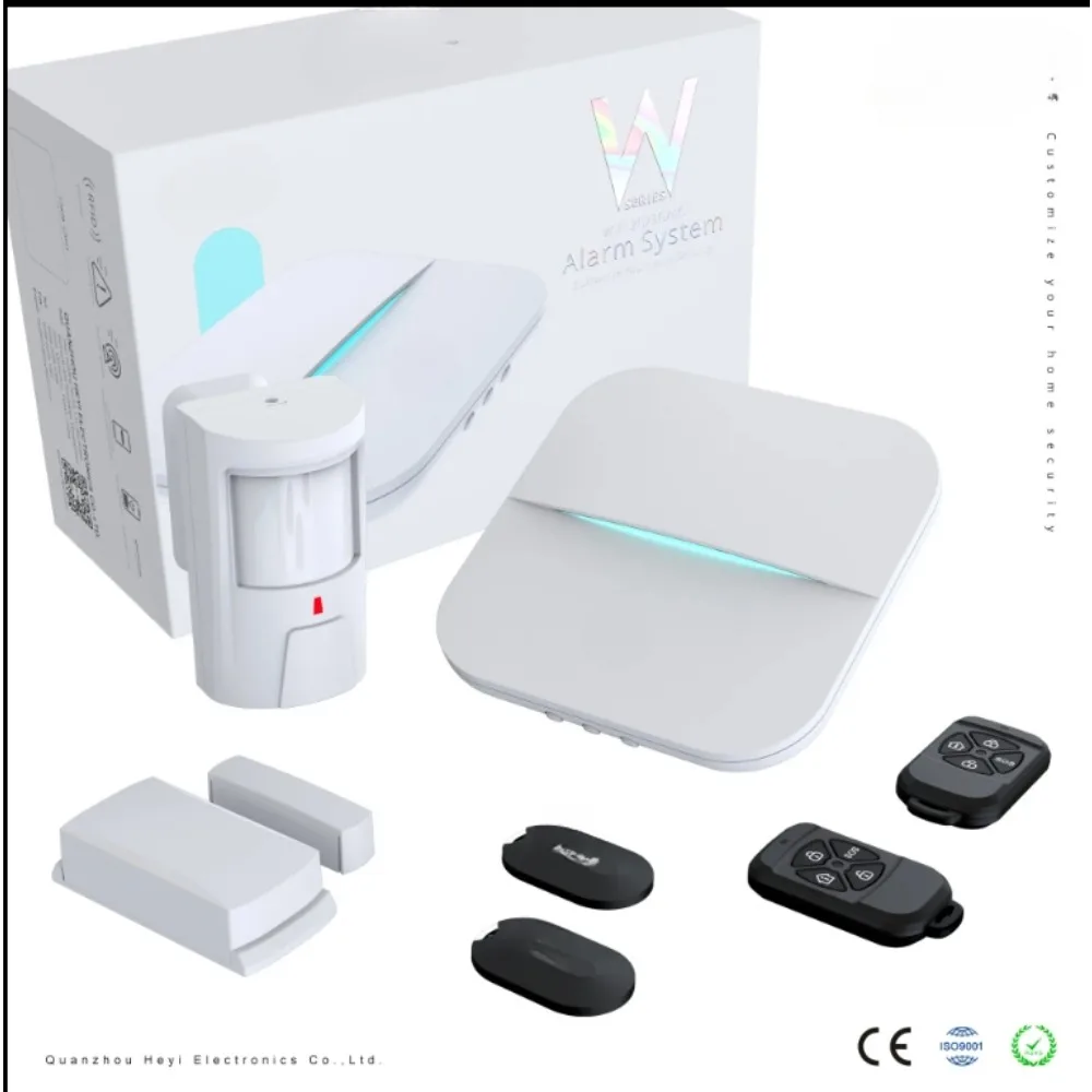 Sistema de alarma de seguridad para el hogar inteligente Wifi con pantalla a todo color Ips inalámbrico de 7 pulgadas con sistema de alarma Alexa Gsm seguridad del hogar