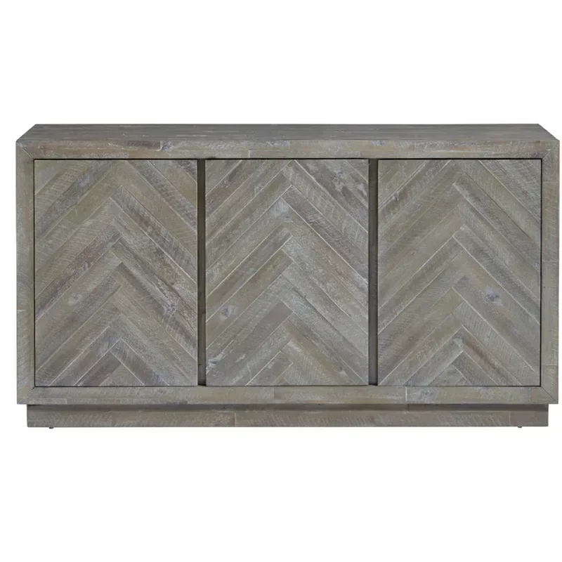 American solid wood retro dining side cabinet light luxury living room entrance cabinet TV cabinet locker