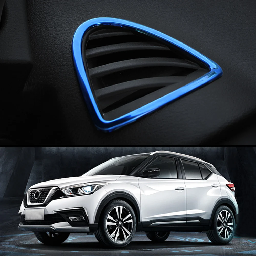 

For Nissan Kicks 2016-2022 Front Upper Outlet Accessories Auto Interior Decoration Styling AC Vent Cover Trim Sticker