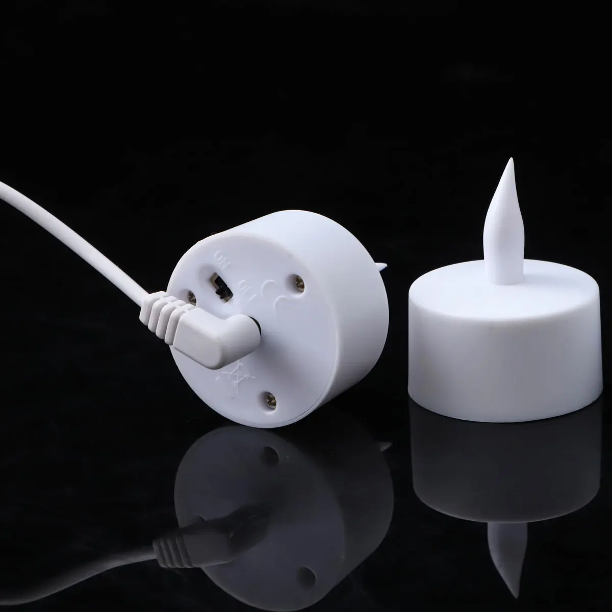 1/2/3/4 Pieces Yellow Light LED Candles With USB Charge,Flameless Decorative Wedding Christmas Rechargeable Tea Lights