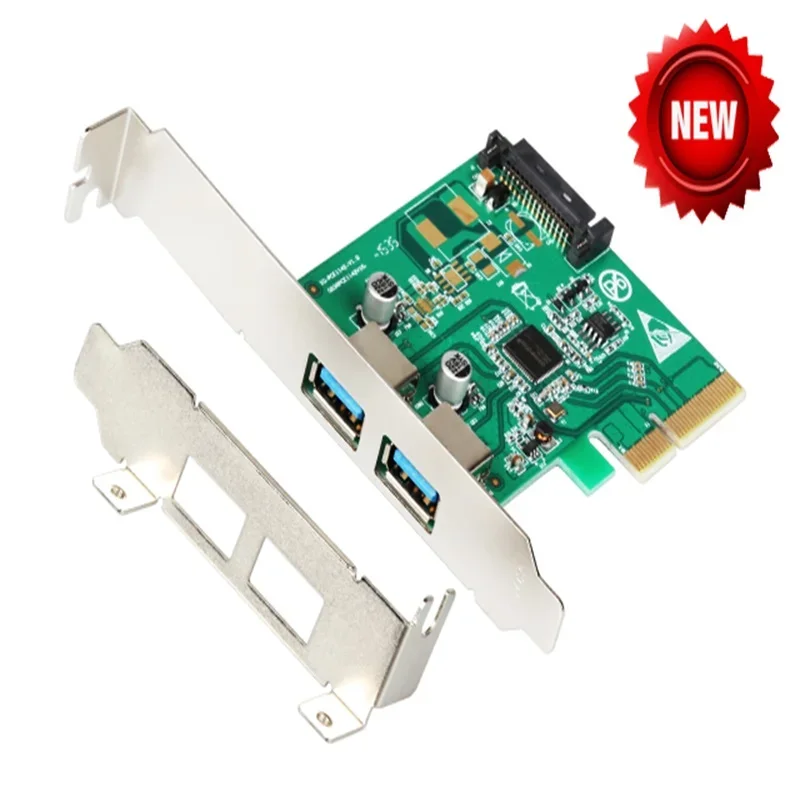 

2 ports USB 3.1 PCI express Card PCIe with low profile bracket pci-e 4x to usb3.1 Type-A adapter SuperSpeed 10Gbps