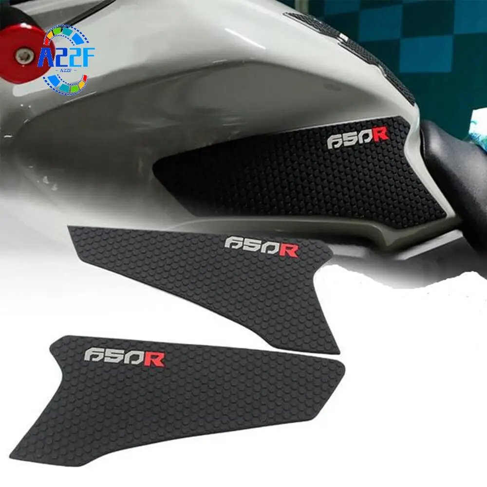 

A22F-Motorcycle Non-Slip Side Fuel Tank Stickers Waterproof Pad Rubber Sticker For HONDA CBR650R CB650R 2019-2022