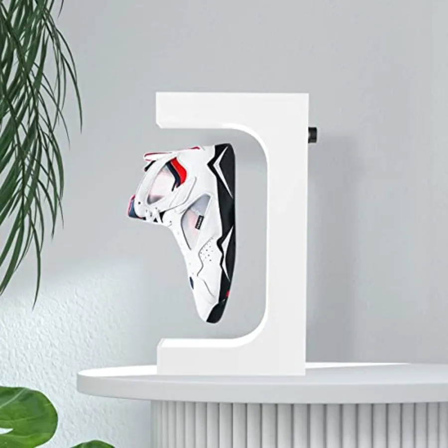 360°Rotation Floating Shoe Display Stand, Magnetic Levitation Sneaker Rack, with LED Light Sneaker levitating shoe shelf for St