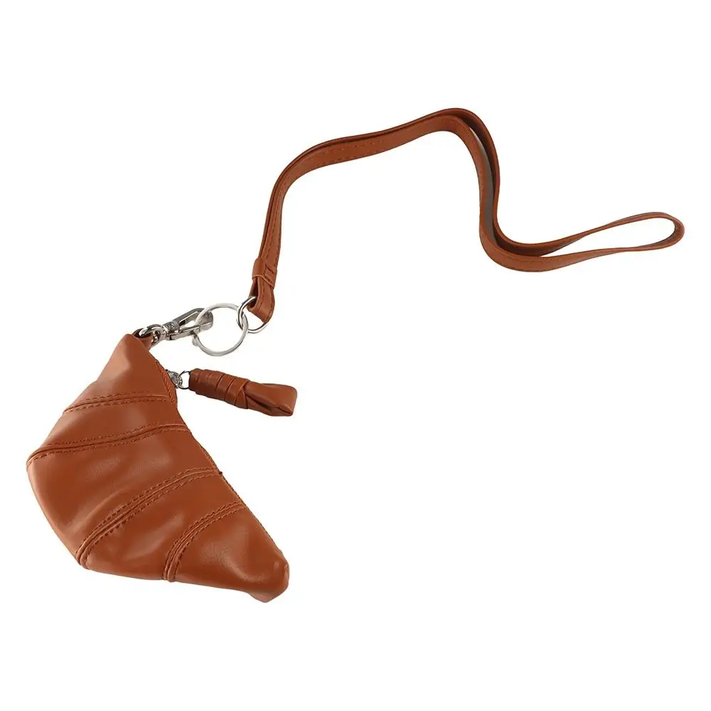 

Ins PU Leather PU Croissant Bag Lipstick Earphone Bag Wallet Hanging Neck Coin Purse Makeup Bag Purse Shopping