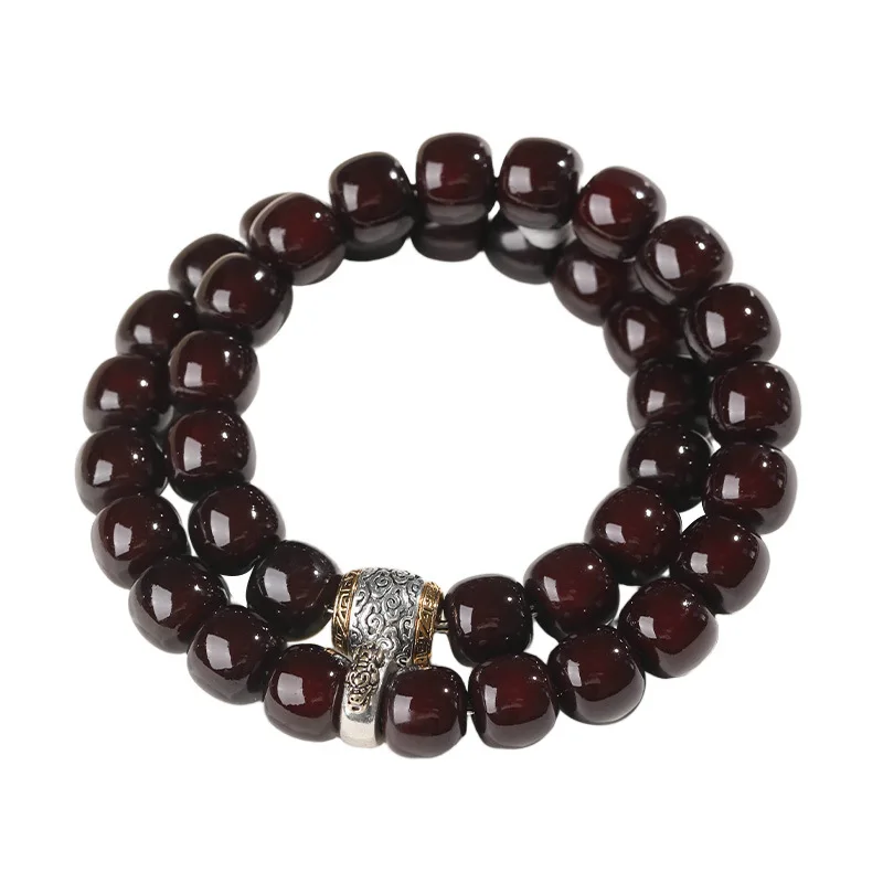 High Translucent Jade Like Old Bodhi Beads Double Wrap Bracelet with 12 Chinese Zodiac Symbols for Luck and Protection Gifts