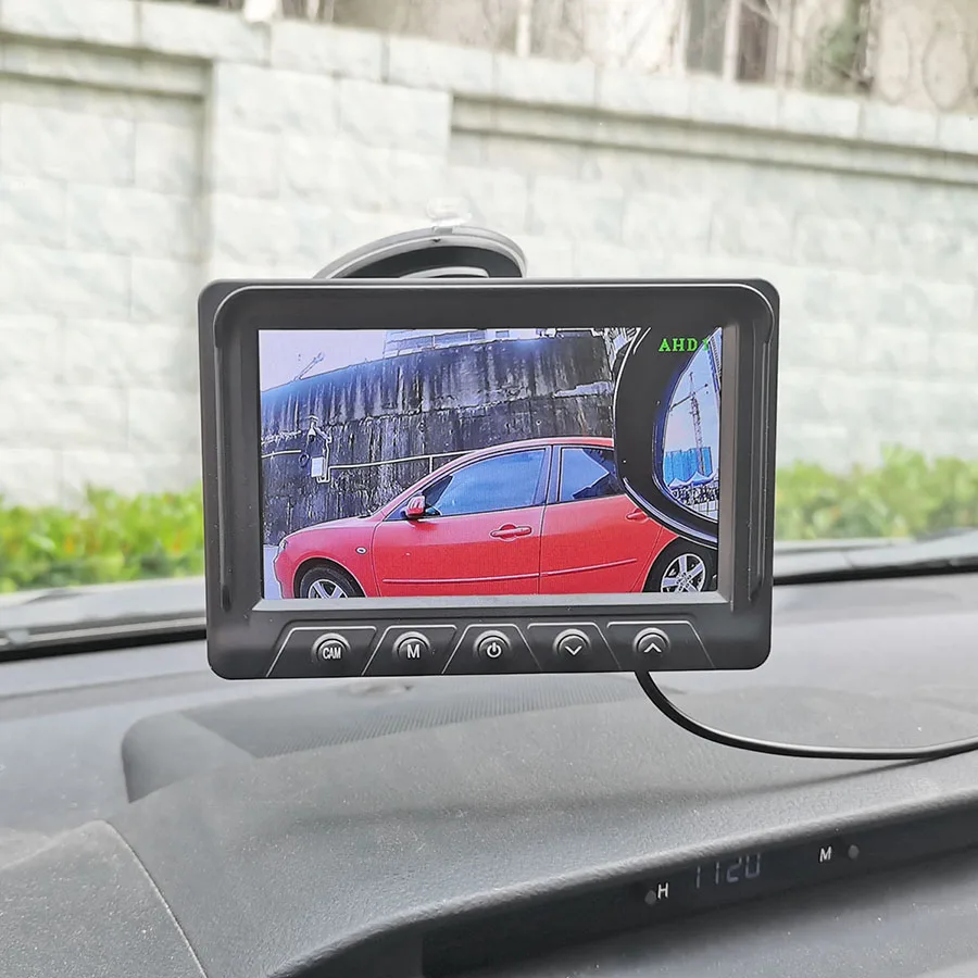 SMALUCK 1080P 5inch AHD IPS 4PIN Reverse Rear View Car Monitor Waterproof AHD Starlight Night Vision Backup Bus Truck Camera