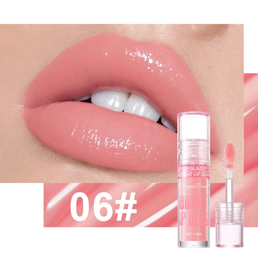 Espelho hidratante brilho labial pérola espumante batom líquido lábios maquiagem cuidados transparente água lábio esmalte compõem cosméticos