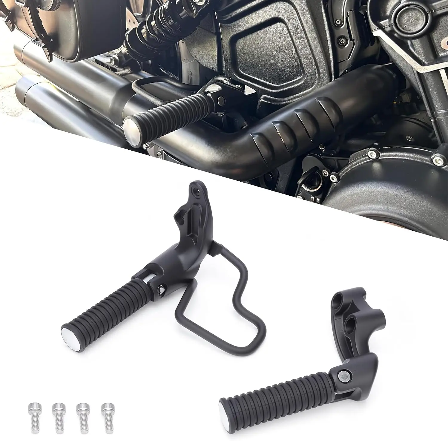Passenger Foot Pegs with Heat Shield Bracket for Indian Scout