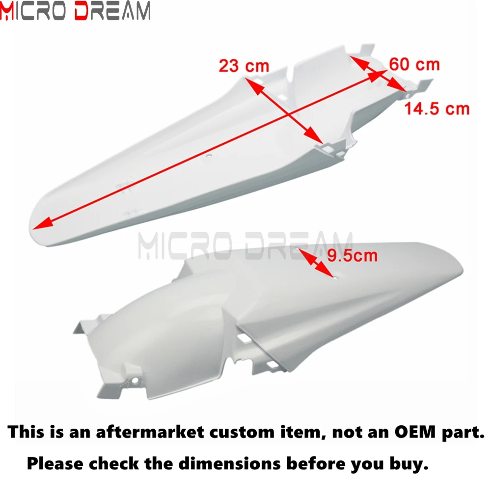 White Rear Fenders For Honda CRF XR 250 400 R Universal Motorcycle Supermoto Mud Plate Fender Motocross Mudguard Prevent Dirty