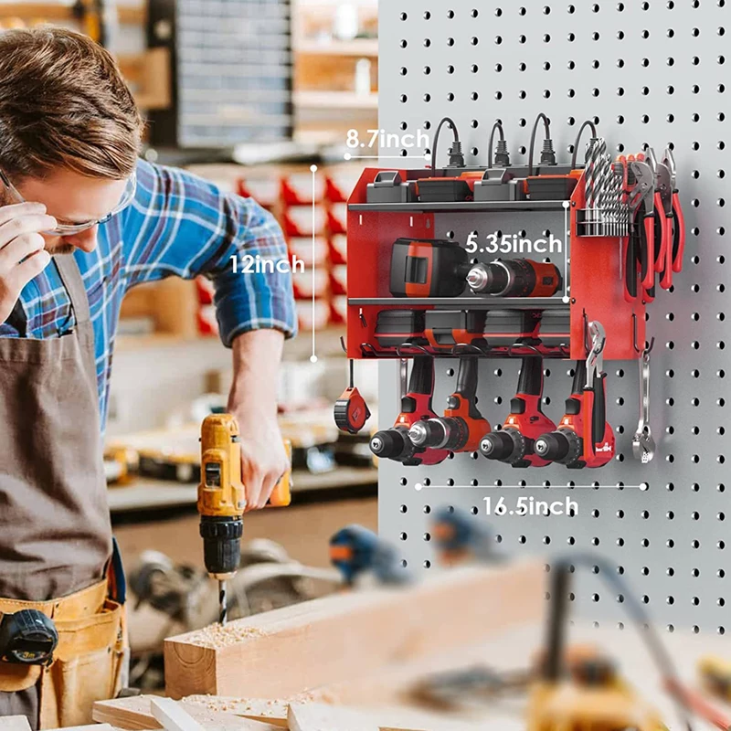 Metal electric tool storage rack