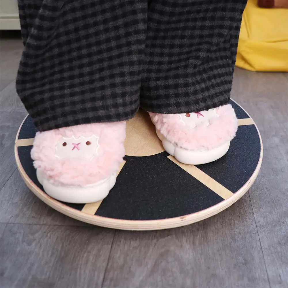 wooden-round-balance-training-board-six-sides-anti-slip-core-training-board-multi-function-yoga-ballet-core-strength-trainer