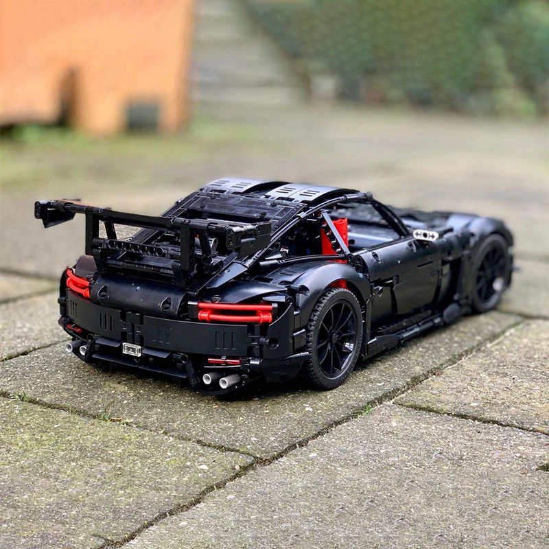 Moc Tecnico Auto Mercedess GTR Nero Modello di Auto Sportiva Building Blocks Fai da Te Assemblaggio Creativo Mattoni Giocattoli Regalo di Natale per Bambini