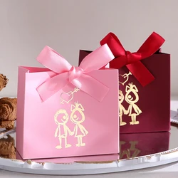 10-Piece Cute Mini Gift Box Set - “Couple Figures” Design Is Perfect for Candy, Chocolates and Small Gifts - Ideal for Valentine