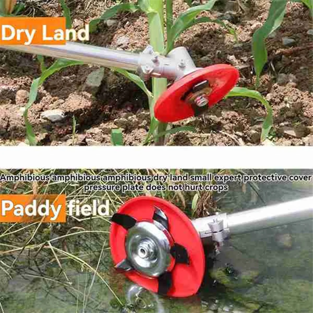 ABLG Универсальный кусторез, триммер с металлическими лезвиями, триммер для садовой травы, родный поле, газонокосилка для сухой земли, станок