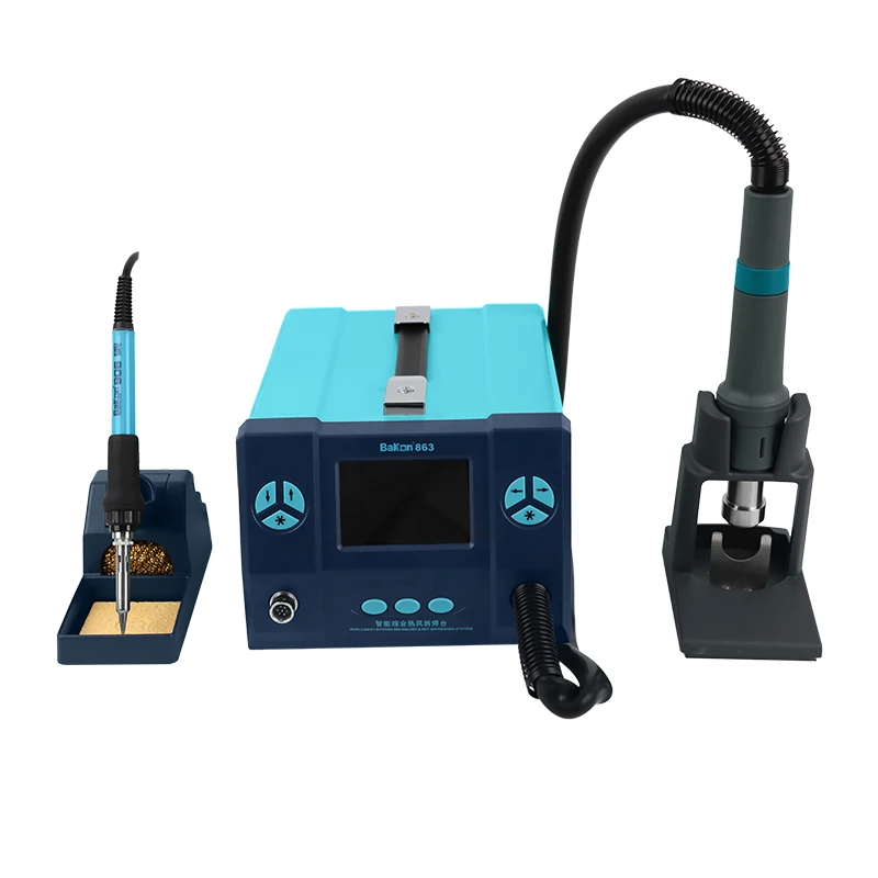 Bakon 1000W LCD digital display mobile phone bga diaphragm pump hot air soldering rework station