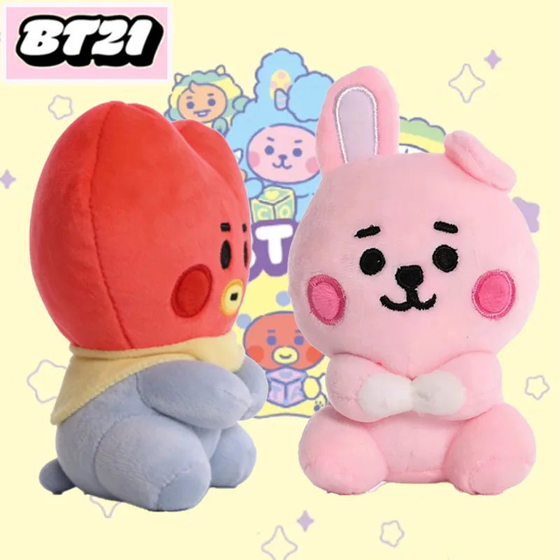 

Фигурка BT21 20 см - корейская сидячая кукла, милое украшение для интерьера, игрушка-фигурка, подарок на день рождения, плюшевая кукла в подарок 2026